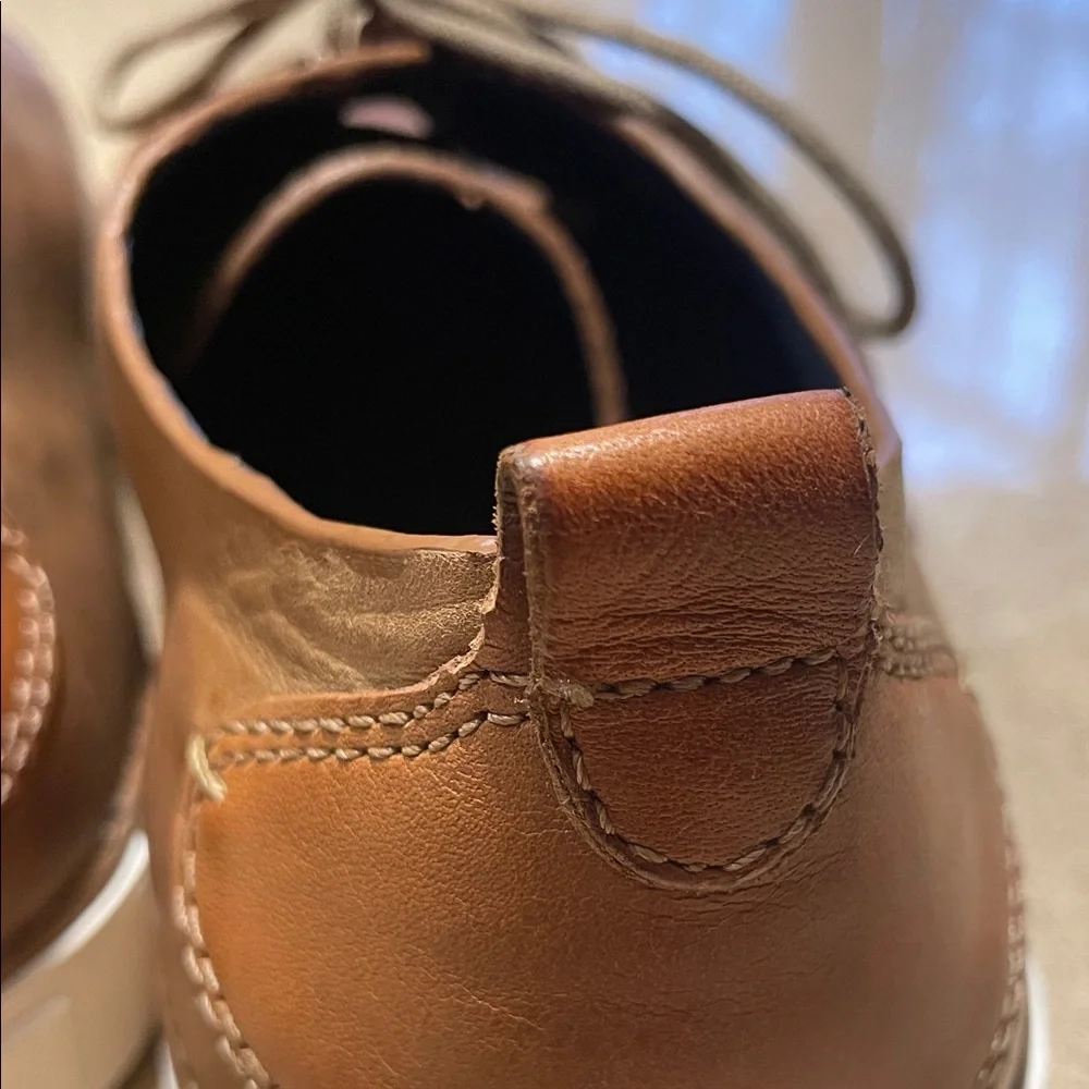 Johnston & Murphy Chestnut Brown Leather Derby Sneakers
